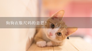 狗狗衣服尺码的意思？