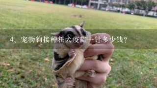 宠物狗接种狂犬疫苗一针多少钱？