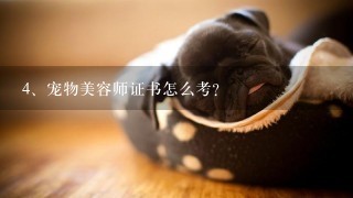 宠物美容师证书怎么考？