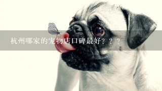 杭州哪家的宠物店口碑最好？？？