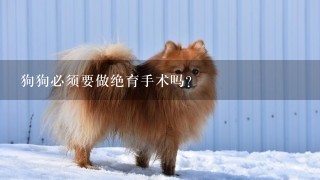 狗狗必须要做绝育手术吗？