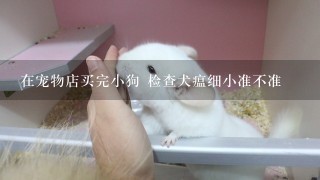 在宠物店买完小狗 检查犬瘟细小准不准