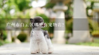 广州市白云区哪里有宠物店？