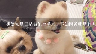 想给家里母猫做绝育手术。不知附近哪里有宠物医院和