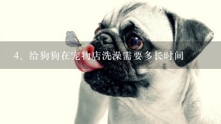 给狗狗在宠物店洗澡需要多长时间