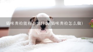 猫咪粪检能检查出什么(猫咪粪检怎么做)