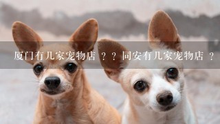 厦门有几家宠物店 ？？同安有几家宠物店 ？主要是有卖边境牧羊犬。