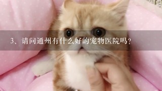 请问通州有什么好的宠物医院吗？