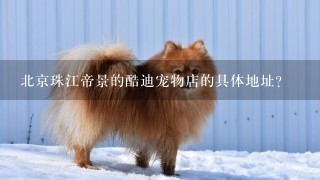 北京珠江帝景的酷迪宠物店的具体地址?