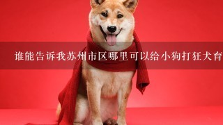 谁能告诉我苏州市区哪里可以给小狗打狂犬育苗啊？