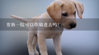 常熟一院可以带猫进去吗？