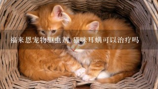 福来恩宠物驱虫剂 猫咪耳螨可以治疗吗