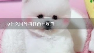 为什么国外猫打两针疫苗