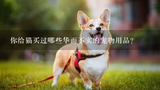 你给猫买过哪些华而不实的宠物用品？