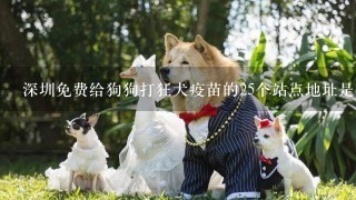 深圳免费给狗狗打狂犬疫苗的25个站点地址是哪里