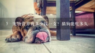 5 宠物营养膏多少钱一支？猫狗能吃多久