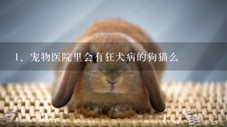 宠物医院里会有狂犬病的狗猫么