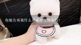 你能告诉我什么是成年宠物兔吗？