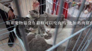 如果宠物貂没有貂粮可以吃肉吗比如鸡肉猪肉或者牛肉